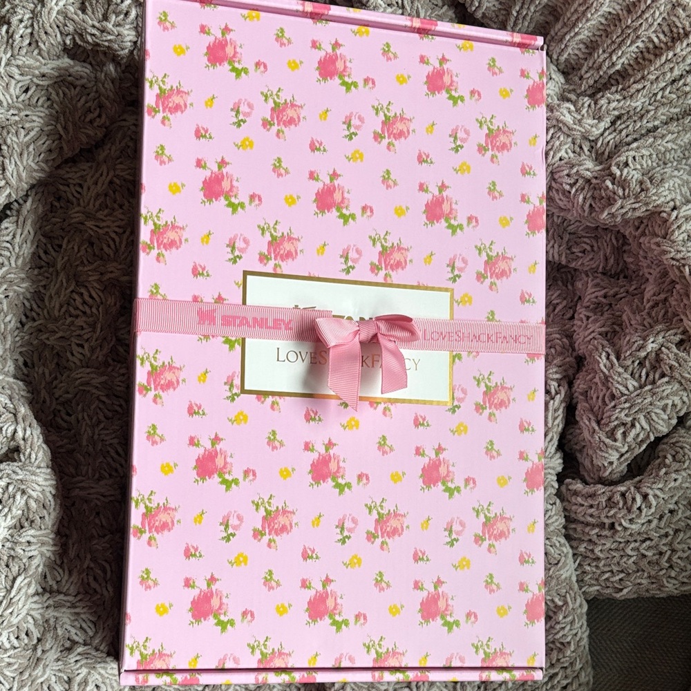 LoveShackFancy Pink Floral Stanley in Box with Ribbon